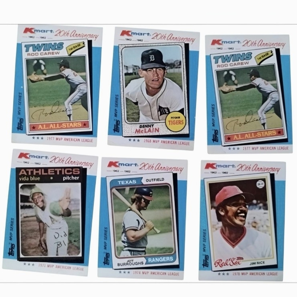 198 TOPPS 1982 K-MART ANNIVERSARY ML AL MVPS Collecter Series